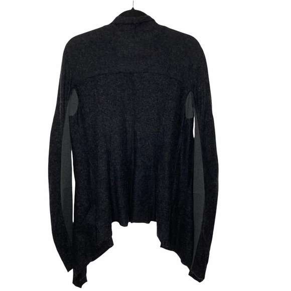 Peacock Blue Wool/Alpaca Blend Waterfall Cardigan - Picture 6 of 14